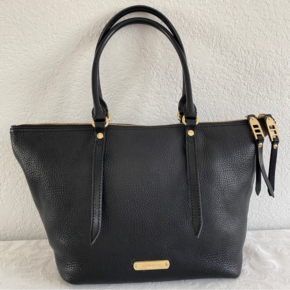 Burberry Black Leather Tote Bag - Picture 1 of 11